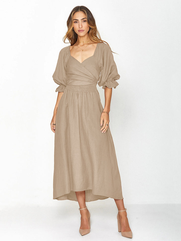 Bettina™ - Elegant Lantern Sleeve Dress