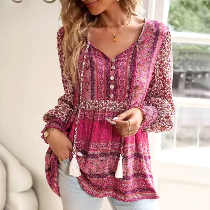 Thessa™ - Women's Fashion Bohemian Long Sleeved Blouse