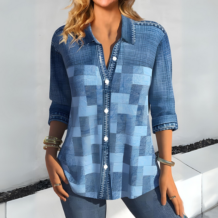 Cristy™ - Women's Long- Sleeved Casual Checked Blouse