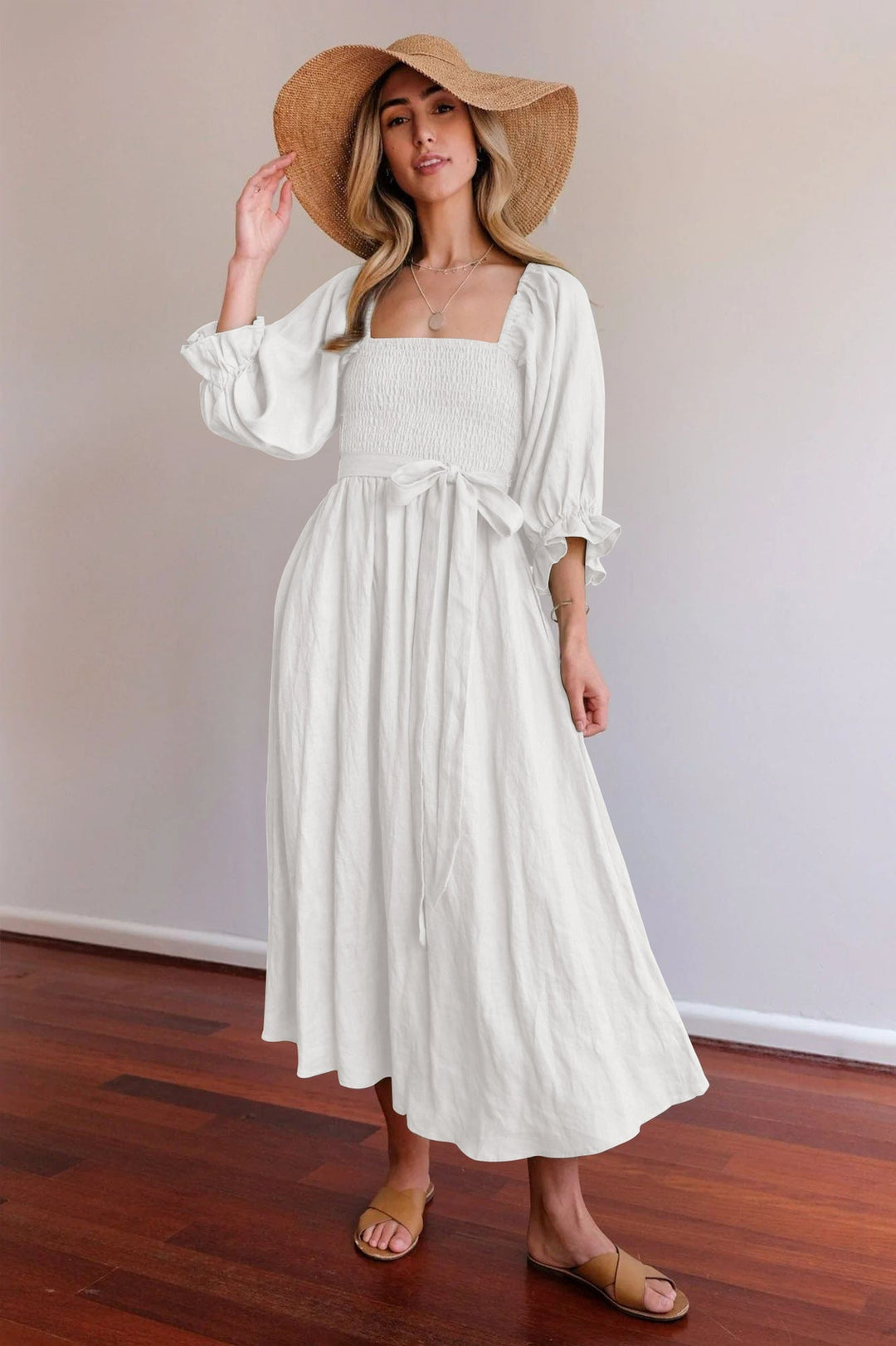 Bettina™ - Elegant Lantern Sleeve Dress