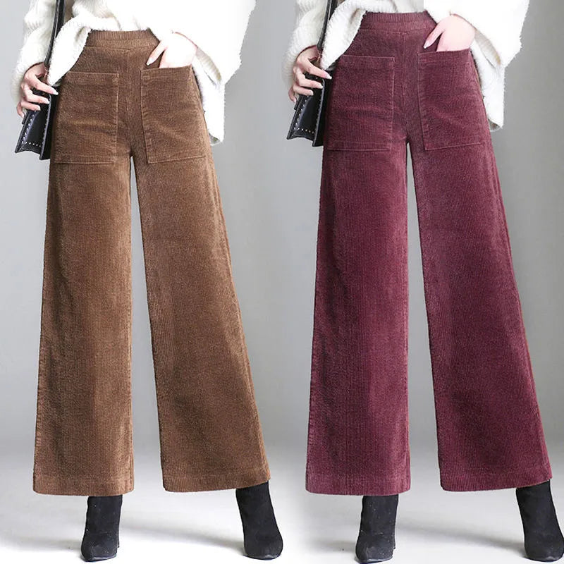 High-Rise Retro Corduroy Pants