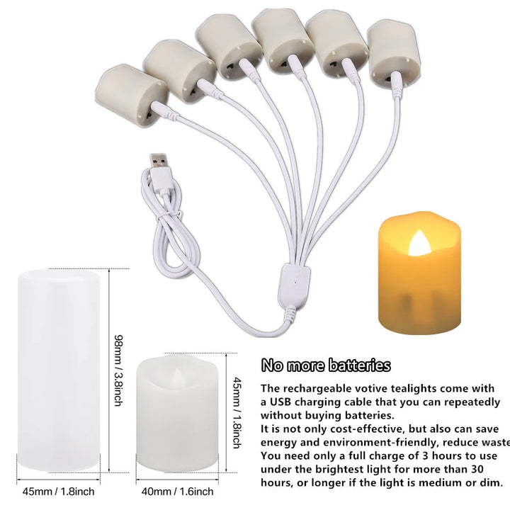 Rechargeable LED Tealight Candles with Timer & Remote-Control