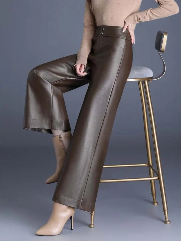 High Quality Warm Leather Pants for Women