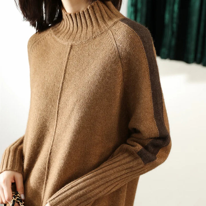 Elegant Wool Blend Sweater Dress