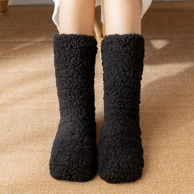 Women’s Socks with Sherpa Lining and Non-slip Pads