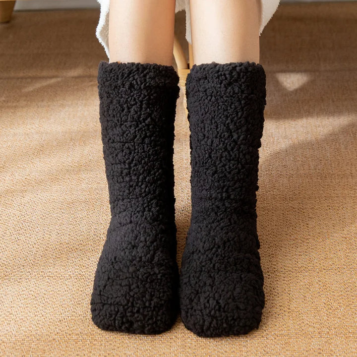 Women’s Socks with Sherpa Lining and Non-slip Pads