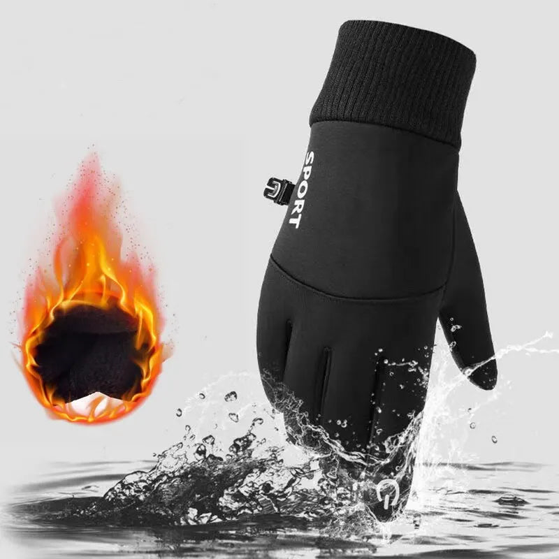 Warm Waterproof Fleece Gloves for Outdoor Sports