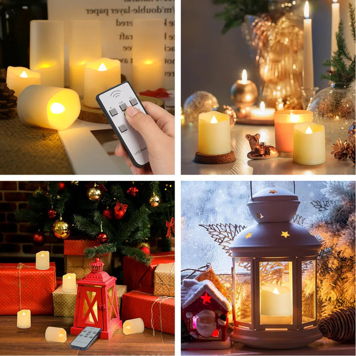 Rechargeable LED Tealight Candles with Timer & Remote-Control