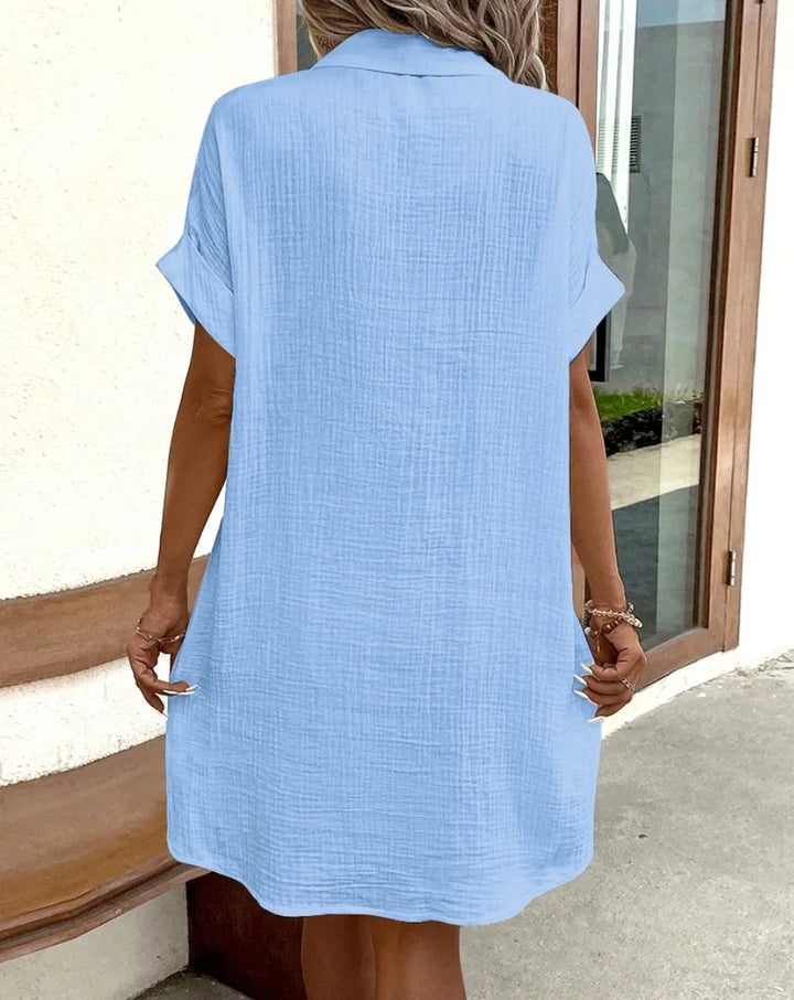 Breya™ -  V-neck Short Sleeved Dress