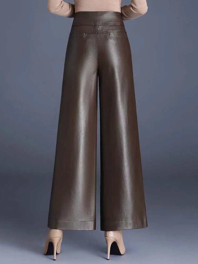 High Quality Warm Leather Pants for Women