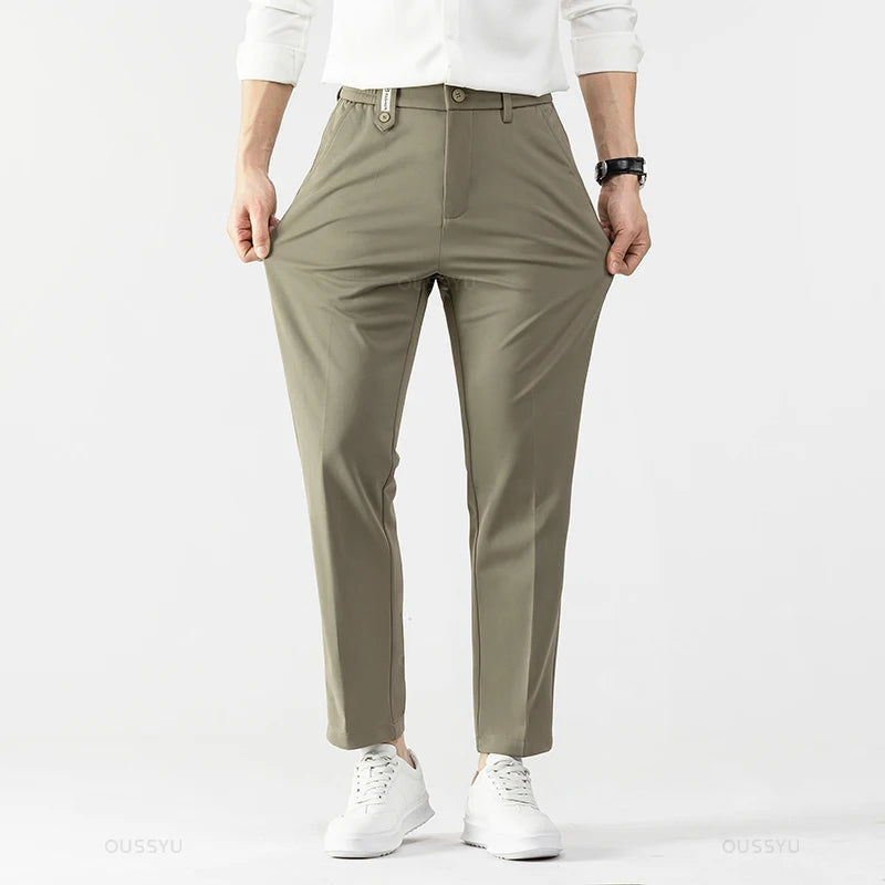 Thick Knit-Lined Formal Corduroy Pants