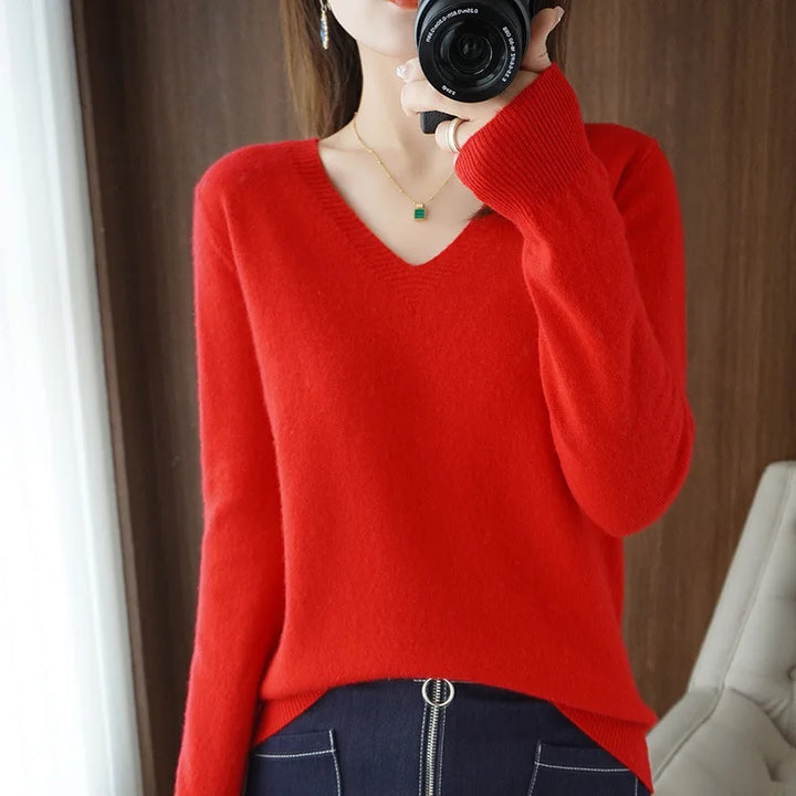 Astrid™ - Cashmere V-neck Sweater