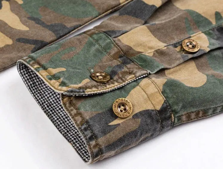 Andres™ - Camouflage Long Sleeve Cargo Shirt For Men