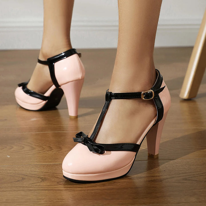 Cristina High Heels with Chic T-Strap Design