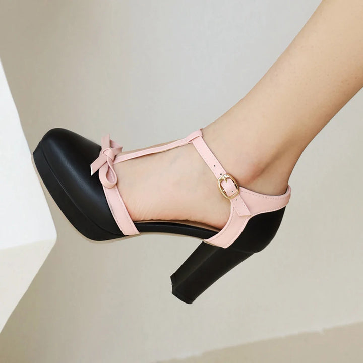 Cristina High Heels with Chic T-Strap Design