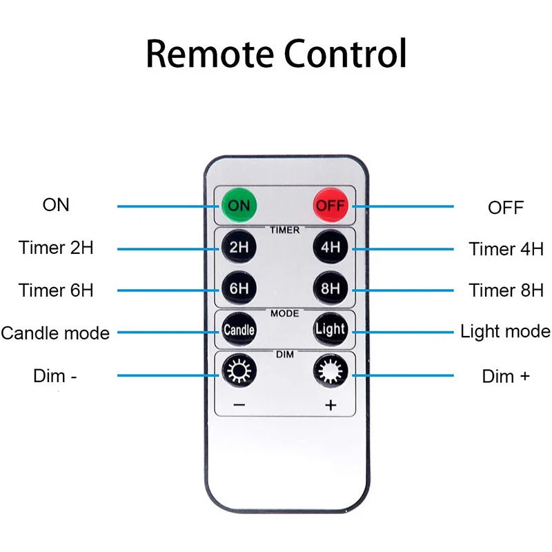 LED Candle Home Decoration Set with Timer & Remote