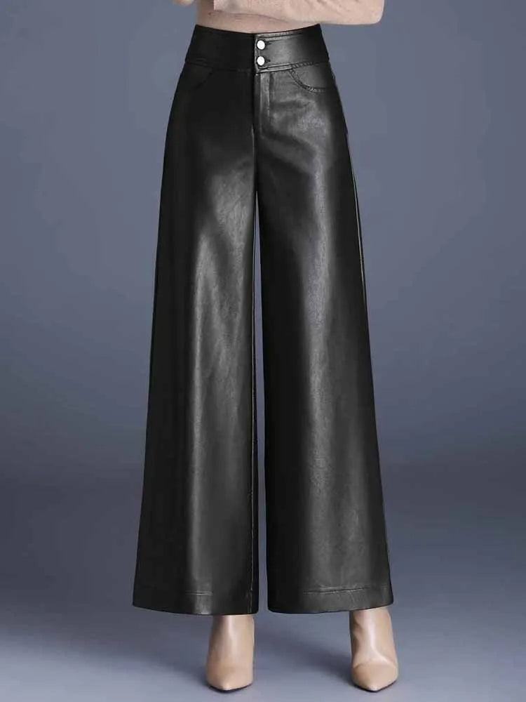 High Quality Warm Leather Pants for Women