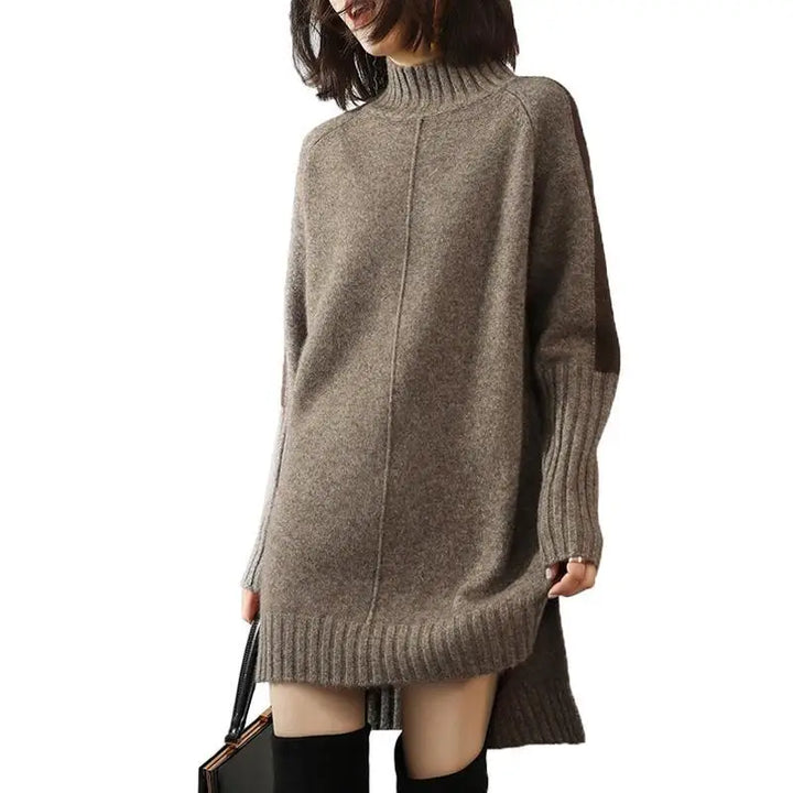 Elegant Wool Blend Sweater Dress