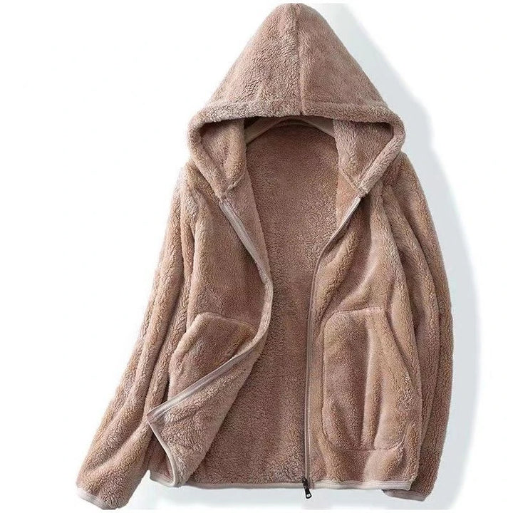 Women’s Warm Fleece Zipper Hooded Jacket