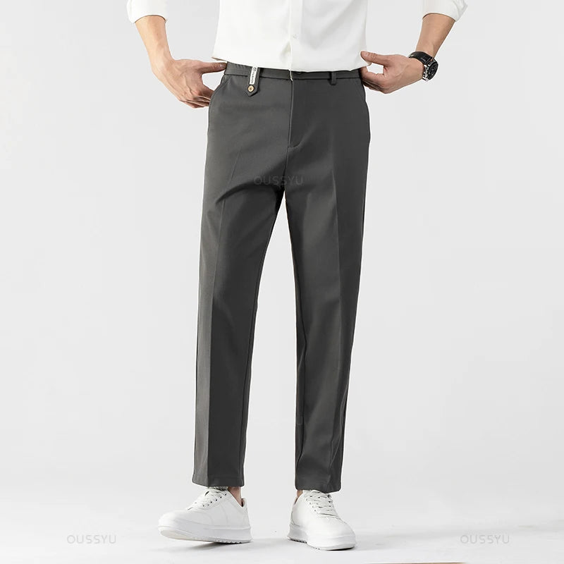 Thick Knit-Lined Formal Corduroy Pants