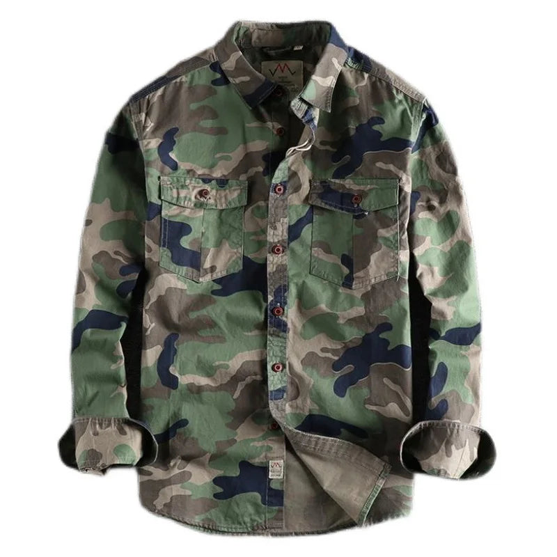 Andres™ - Camouflage Long Sleeve Cargo Shirt For Men