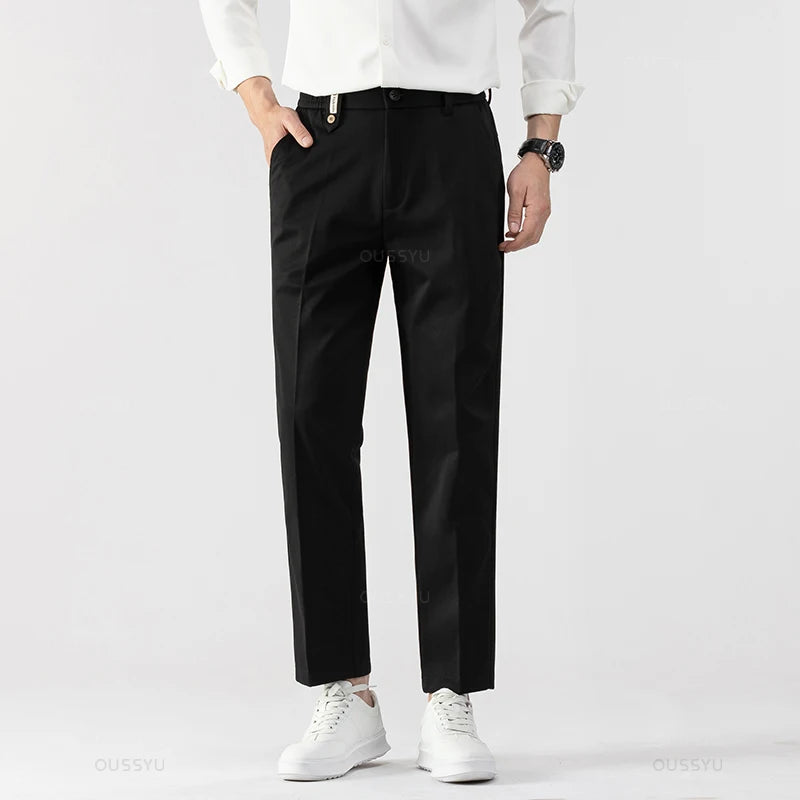 Thick Knit-Lined Formal Corduroy Pants